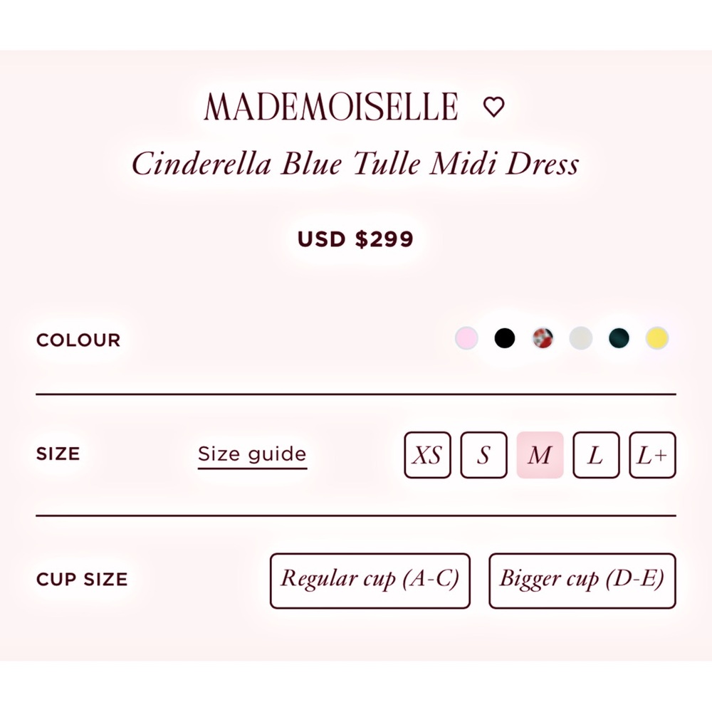 House of CB Mademoiselle Cinderella Blue Midi Dress M NWOT - Picture 5 of 17